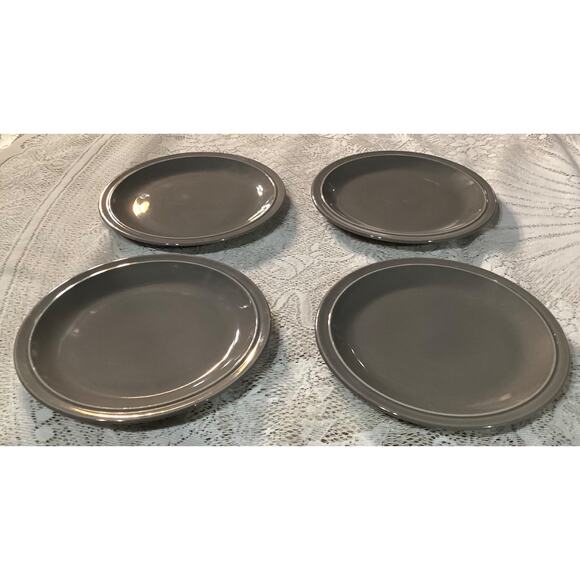 Godinger Gatherings Gray Salad Plates Set of 4 8.75” - Picture 5 of 8